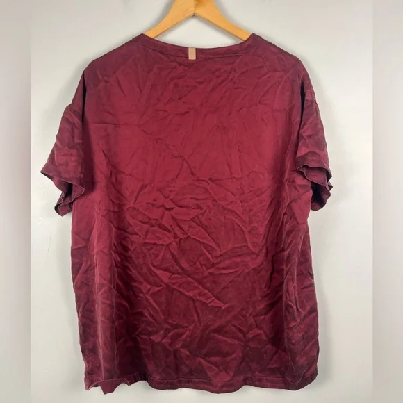 Lunya Washable Silk short sleeve Tee Calliope Wine size XS - Picture 7 of 7